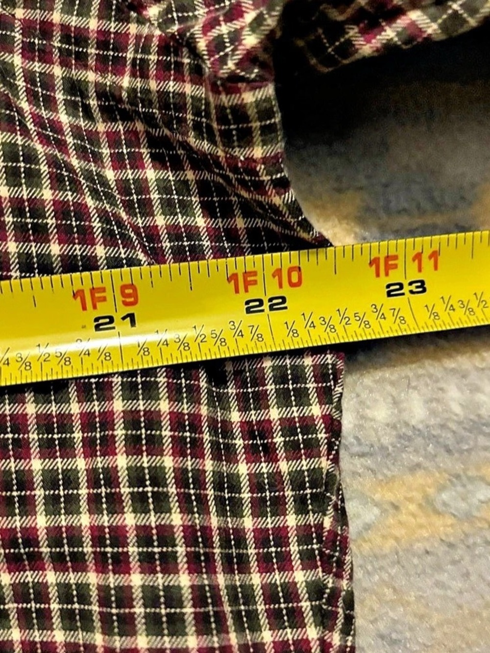 Ralph Lauren Classic Fit Plaid Button Down in Brown & Red Size Medium - Picture 6 of 7